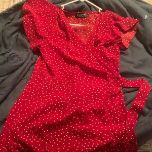 Red Polk dot sun dress